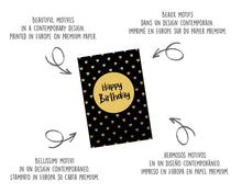 Laden Sie das Bild in den Galerie-Viewer, Edition Seidel Set 6 Premium Geburtstagskarten mit Goldprägung und Umschlag. Happy Birthday Karte Glückwunschkarte zum Geburtstag Mann Frau Gold Sprüche
