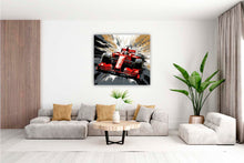 Laden Sie das Bild in den Galerie-Viewer, Edition Seidel Premium Wandbild Formel 1 graphic auf hochwertiger Leinwand (60x60 cm) gerahmt. Leinwandbild Kunstdruck Grafik Bild stylish Wohnung Büro Loft Lounge Bar Galerie Lobby
