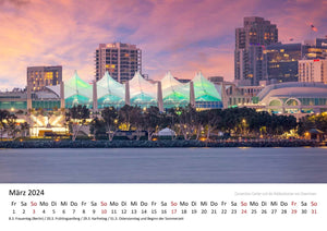 Edition Seidel Premium Kalender San Diego 2024 Format DIN A3 Wandkalender USA Kalifornien Charmante Küsten Metropole Skyline Melanie Viola