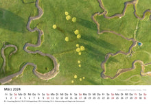 Laden Sie das Bild in den Galerie-Viewer, Edition Seidel Premium Kalender Terra Die Erde von Oben 2024 Format DIN A3 Wandkalender Naturkalender Welt Nadelwald Gletscher Flusslandschaften Tulpenfelder
