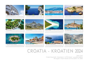 Edition Seidel Premium Kalender Kroatien 2024 Format DIN A3 Wandkalender Europa Balkan Halbinsel Adria Meer Nationalpark