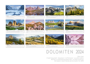 Edition Seidel Premium Kalender Dolomiten 2024 Format DIN A3 Wandkalender Europa Italien Italien Südtirol Bozen Seiser Alm Alpen Rainer Mirau