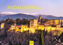 Laden Sie das Bild in den Galerie-Viewer, Edition Seidel Premium Kalender Andalusien 2024 Format DIN A3 Wandkalender Europa Spanien Alhambra Malaga Meer Peter Schickert
