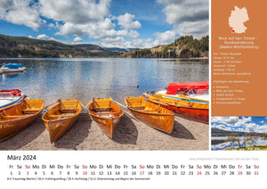 Edition Seidel Premium Kalender Wanderparadies Deutschland 2024 Format DIN A3 Wandkalender Naturkalender 12 Fantastische Touren Infos Highlights Wanderwege Wanderung Christian Müringer