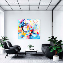 Laden Sie das Bild in den Galerie-Viewer, Edition Seidel Premium Wandbild Abstract Work Format 80x80 cm auf hochwertiger Leinwand Bild fertig gerahmt Keilrahmen 2cm, Kunstdruck Wandbild Leinwandbild Wohnzimmer Büro
