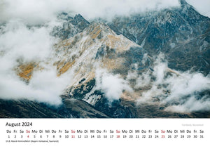 Edition Seidel Premium Kalender Bergwelten 2024 Format DIN A3 Wandkalender Berge Deutschland Harz Neuseeland Peru Italien Hawaii Bolivien Stefan Becker