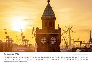 Edition Seidel Premium Kalender Hamburg 2024 Format DIN A3 Wandkalender Deutschland Norddeutschland Hafen Elbe Alster Metropole