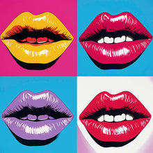 Laden Sie das Bild in den Galerie-Viewer, Edition Seidel Premium Wandbild only female lips auf hochwertiger Leinwand (60x60 cm) gerahmt. Leinwandbild Kunstdruck Pop Art Bild stylish Wohnung Büro Loft Lounge Bars Galerie Lobby
