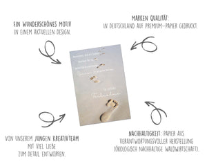Edition Seidel Premium Trauerkarte mit Umschlag. Beileidskarte Trauer Karte mit Spruch In stiller Teilnahme Gedenken Anteilnahme Mitgefühl Fuß Spuren (T1141 SW024)