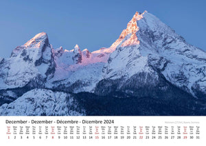 Edition Seidel Premium Kalender Gipfel der Alpen 2024 Format DIN A3 Wandkalender Deutschland Österreich Italien Frankreich Schweiz Bayern Tirol Südtirol Rainer Mirau