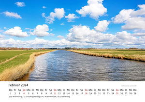 Edition Seidel Premium Kalender Traum vom Ostfriesland 2024 Format DIN A3 Wandkalender Deutschland Niedersachsen Nordsee Emden Norddeich Manningaburg Evenburg Andrea Dreegmeyer