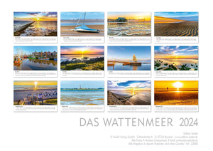 Edition Seidel Premium Kalender Das Wattenmeer 2024 Format DIN A3 Wandkalender Deutschland Nordsee Küste Meer Strand Ostfriesland Andrea Dreegmeyer