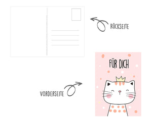 Edition Seidel Set 25 Postkarten niedliche Tiere mit Sprüchen - Karten mit Spruch - Postkarte Geburtstagskarten Katze Hund