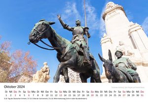 Edition Seidel Premium Kalender Madrid 2024 Format DIN A3 Wandkalender Europa Spanien Hauptstadt Königspalast Plaza Palacio Skyline