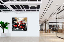 Laden Sie das Bild in den Galerie-Viewer, Edition Seidel Premium Wandbild Formel 1 graphic auf hochwertiger Leinwand (60x60 cm) gerahmt. Leinwandbild Kunstdruck Grafik Bild stylish Wohnung Büro Loft Lounge Bar Galerie Lobby
