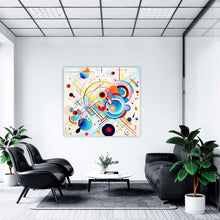 Laden Sie das Bild in den Galerie-Viewer, Edition Seidel Premium Wandbild Kandinsky Passion Style auf hochwertiger Leinwand (80x80 cm) gerahmt. Leinwandbild Kunstdruck Expressionismus Bild stylish Wohnung Büro Loft Lounge Bars Galerie Lobby
