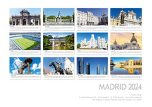 Laden Sie das Bild in den Galerie-Viewer, Edition Seidel Premium Kalender Madrid 2024 Format DIN A3 Wandkalender Europa Spanien Hauptstadt Königspalast Plaza Palacio Skyline
