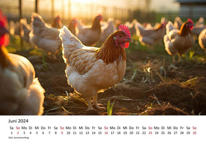 Edition Seidel Premium Kalender Hühner 2024 Format DIN A3 Wandkalender Tierkalender Hühnerkalender Haustiere Huhn Hahn Kücken Vögel