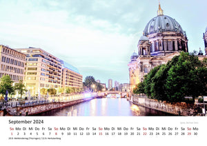 Edition Seidel Premium Kalender Berlin 2024 Format DIN A3 Wandkalender Europa Deutschland Hauptstadt Reichstag Bundeskanzleramt Spree Metropole Skyline