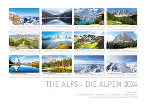 Edition Seidel Premium Kalender Die Alpen 2024 Format DIN A3 Wandkalender Schweiz Österreich Italien Deutschland Frankreich Berge Natur