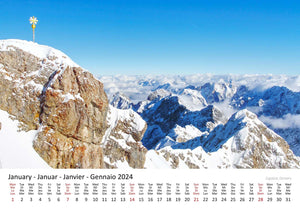 Edition Seidel Premium Kalender Die Alpen 2024 Format DIN A3 Wandkalender Schweiz Österreich Italien Deutschland Frankreich Berge Natur