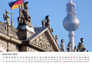 Edition Seidel Premium Kalender Berlin 2024 Format DIN A3 Wandkalender Europa Deutschland Hauptstadt Reichstag Bundeskanzleramt Spree Metropole Skyline