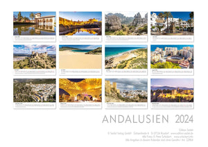 Edition Seidel Premium Kalender Andalusien 2024 Format DIN A3 Wandkalender Europa Spanien Alhambra Malaga Meer Peter Schickert