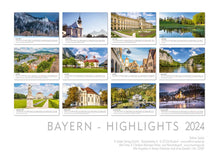 Laden Sie das Bild in den Galerie-Viewer, Edition Seidel Premium Kalender Bayern Highlights zwischen Main und Königssee 2024 Format DIN A3 Wandkalender Europa Deutschland Bayern Ettal Seen Berge Schlösser Altstädte Christian Müringer
