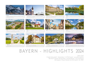 Edition Seidel Premium Kalender Bayern Highlights zwischen Main und Königssee 2024 Format DIN A3 Wandkalender Europa Deutschland Bayern Ettal Seen Berge Schlösser Altstädte Christian Müringer