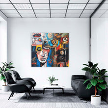 Laden Sie das Bild in den Galerie-Viewer, Edition Seidel Premium Wandbild Delft artwork Style auf hochwertiger Leinwand (60x60 cm) gerahmt. Leinwandbild Kunstdruck Modern Art Bild stylish Wohnung Büro Loft Lounge Bar Galerie Lobby
