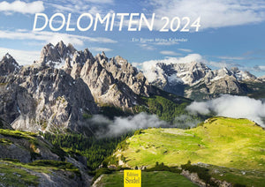 Edition Seidel Premium Kalender Dolomiten 2024 Format DIN A3 Wandkalender Europa Italien Italien Südtirol Bozen Seiser Alm Alpen Rainer Mirau