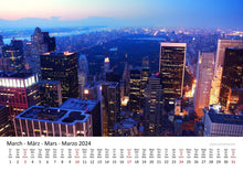 Laden Sie das Bild in den Galerie-Viewer, Edition Seidel Premium Kalender New York bei Nacht 2024 Format DIN A3 Wandkalender USA Amerika Big Apple Manhattan Times Square Metropole Skyline
