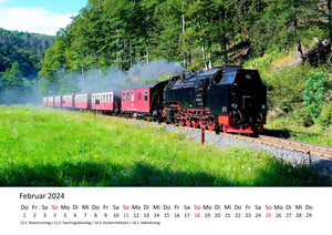 Edition Seidel Premium Kalender Harzer Schmalspurbahnen 2024 Format DIN A3 Wandkalender Europa Deutschland Niedersachsen Sachsen-Anhalt Thüringen Brocken Eisenbahn Dampflok