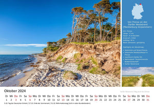 Edition Seidel Premium Kalender Wanderparadies Deutschland 2024 Format DIN A3 Wandkalender Naturkalender 12 Fantastische Touren Infos Highlights Wanderwege Wanderung Christian Müringer