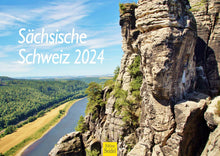 Laden Sie das Bild in den Galerie-Viewer, Edition Seidel Premium Kalender Sächsische Schweiz 2024 Format DIN A3 Wandkalender Europa Deutschland Sachsen Basteigebiet Elbe Affensteine
