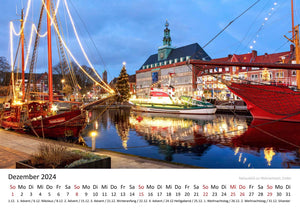 Edition Seidel Premium Kalender Traum vom Ostfriesland 2024 Format DIN A3 Wandkalender Deutschland Niedersachsen Nordsee Emden Norddeich Manningaburg Evenburg Andrea Dreegmeyer