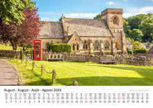 Laden Sie das Bild in den Galerie-Viewer, Edition Seidel Premium Kalender Cotswolds International 2024 Format DIN A3 Wandkalender Großbritannien Südengland Castle Cottages Kirchplatz Altstadt Landschaft Christian Müringer
