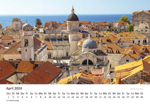 Edition Seidel Premium Kalender Kroatien 2024 Format DIN A3 Wandkalender Europa Balkanhalbinsel Zagreb Dubrovnik Split Adria Meer Felsen Nationalpark