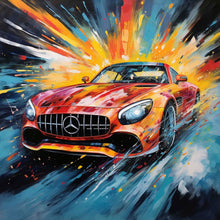 Laden Sie das Bild in den Galerie-Viewer, Edition Seidel Premium Wandbild Mercedes AMG passion auf hochwertiger Leinwand (60x60 cm) gerahmt. Leinwandbild Kunstdruck Pop Art Bild stylish Wohnung Büro Loft Lounge Bar Galerie Lobby
