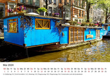 Laden Sie das Bild in den Galerie-Viewer, Edition Seidel Premium Kalender Amsterdam 2024 Format DIN A3 Wandkalender Europa Niederlande Holland Tulpen Grachten Brücken Metropole Skyline
