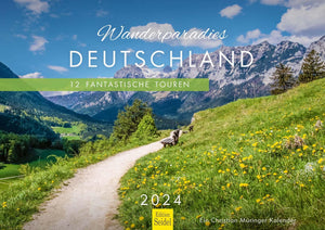 Edition Seidel Premium Kalender Wanderparadies Deutschland 2024 Format DIN A3 Wandkalender Naturkalender 12 Fantastische Touren Infos Highlights Wanderwege Wanderung Christian Müringer