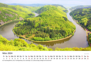 Edition Seidel Premium Kalender Schönes Deutschland 2024 Format DIN A3 Wandkalender Schloss Neuschwanstein Allgäuer Alpen Saarschleife Lüneburger Heide