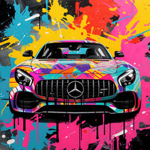 Laden Sie das Bild in den Galerie-Viewer, Edition Seidel Premium Wandbild Mercedes AMG Style auf hochwertiger Leinwand Bild fertig gerahmt Keilrahmen 2cm, Kunstdruck Wandbild Leinwandbild Wohnzimmer Büro (60x60 cm)
