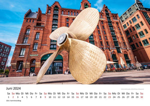 Edition Seidel Premium Kalender Hamburg 2024 Format DIN A3 Wandkalender Deutschland Norddeutschland Hafen Elbe Alster Metropole