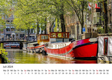 Laden Sie das Bild in den Galerie-Viewer, Edition Seidel Premium Kalender Amsterdam 2024 Format DIN A3 Wandkalender Europa Niederlande Holland Tulpen Grachten Brücken Metropole Skyline
