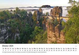 Edition Seidel Premium Kalender Schönes Deutschland 2024 Format DIN A3 Wandkalender Schloss Neuschwanstein Allgäuer Alpen Saarschleife Lüneburger Heide