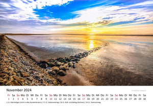 Edition Seidel Premium Kalender Das Wattenmeer 2024 Format DIN A3 Wandkalender Deutschland Nordsee Küste Meer Strand Ostfriesland Andrea Dreegmeyer