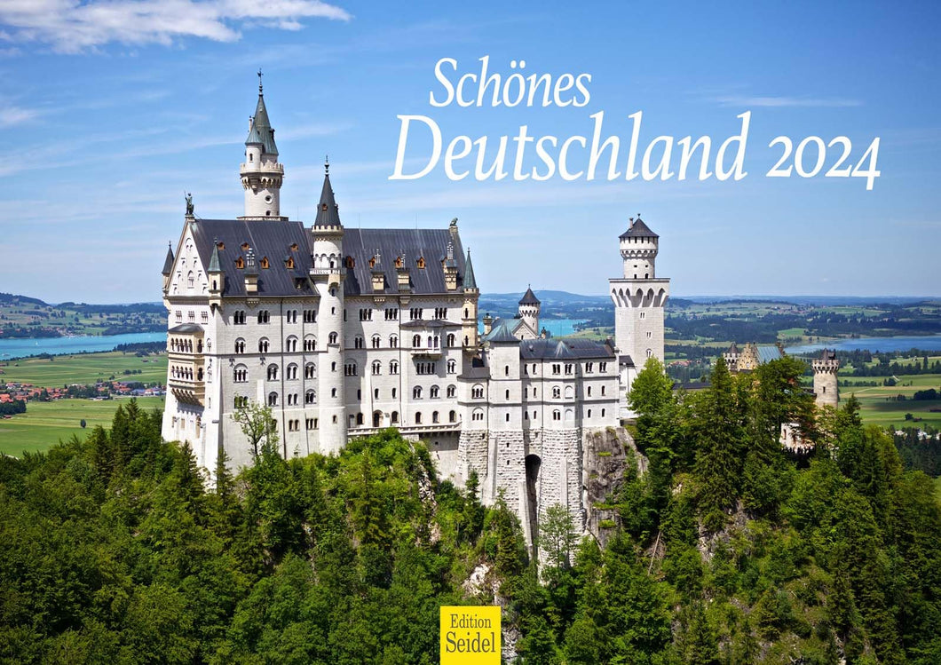 Edition Seidel Premium Kalender Schönes Deutschland 2024 Format DIN A3 Wandkalender Schloss Neuschwanstein Allgäuer Alpen Saarschleife Lüneburger Heide