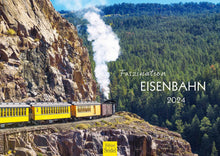 Laden Sie das Bild in den Galerie-Viewer, Edition Seidel Premium Kalender Faszination Eisenbahn 2024 Format DIN A3 Wandkalender Europa Asien USA Colorado Schweiz Dampflok Zug Fahrt Abendteuer
