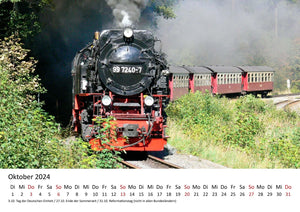 Edition Seidel Premium Kalender Harzer Schmalspurbahnen 2024 Format DIN A3 Wandkalender Europa Deutschland Niedersachsen Sachsen-Anhalt Thüringen Brocken Eisenbahn Dampflok